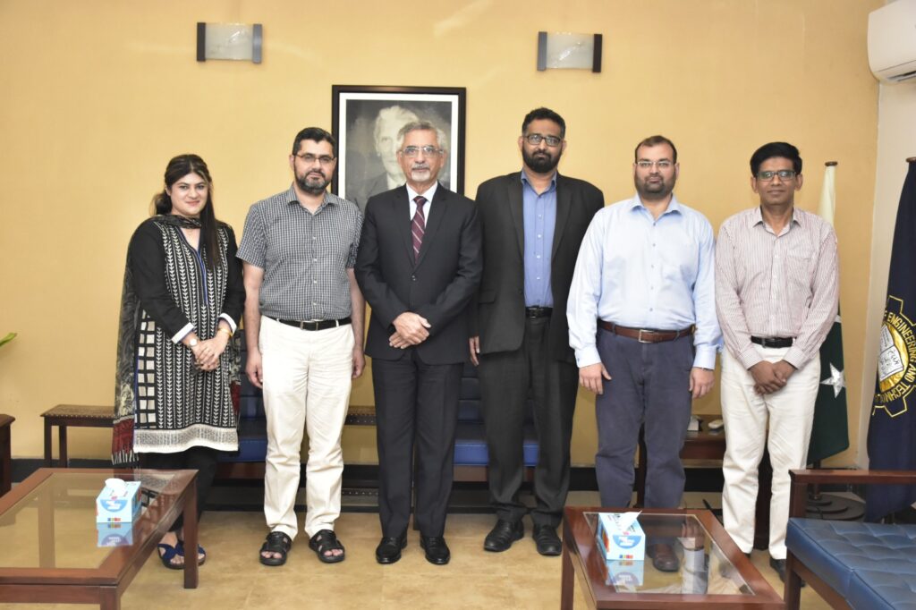 HEC delegation visited the University of Engineering & Technology, Lahore on Wednesday 31st of May, 2023. The delegation was welcomed by the Director QEC Dr Farhan Mahmood and Deputy Director Engr. Mureed Abbas, who also gave a briefing on the development of higher education at the affiliated colleges and the establishment of QECACs in the University of Engineering & Technology, Lahore.